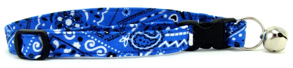 Bright Blue Bandana Cat Collar