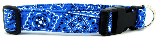 Bright Blue Bandana Dog Collar