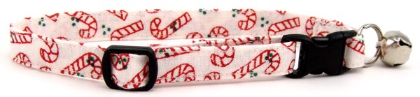 Candy Cane Cat Collar