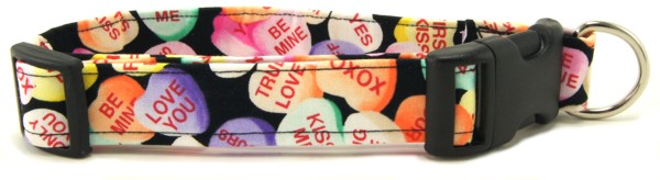Conversation Hearts Dog Collar