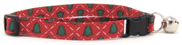 Criss Cross Trees Cat Collar