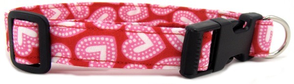 Dotted Hearts Dog Collar