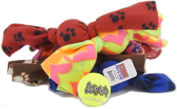 Fleecy balls dog toy