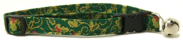 Golden Holly Cat Collar