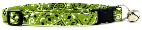 Lime Green Bandana Cat Collar