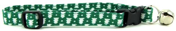 Mini Green Trees Cat Collar