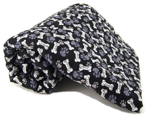 Black Bones & Paws Pet Blanket Black Bones & Paws Pet Blanket