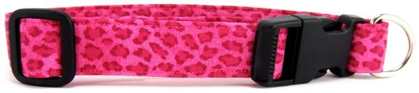 Pink Leopard Spots Dog Collar
