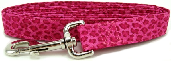 Pink Leopard Spots Dog Leash