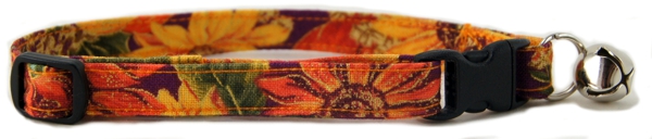 Pumpkins & Sunflowers Cat Collar