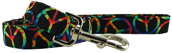 Rainbow Peace Signs Dog Leash