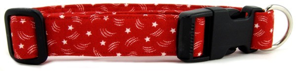 Red Stars Dog Collar