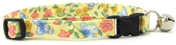 Yellow Butterflies Cat Collar